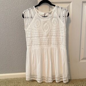 Ecote White Eyelet Mini Dress